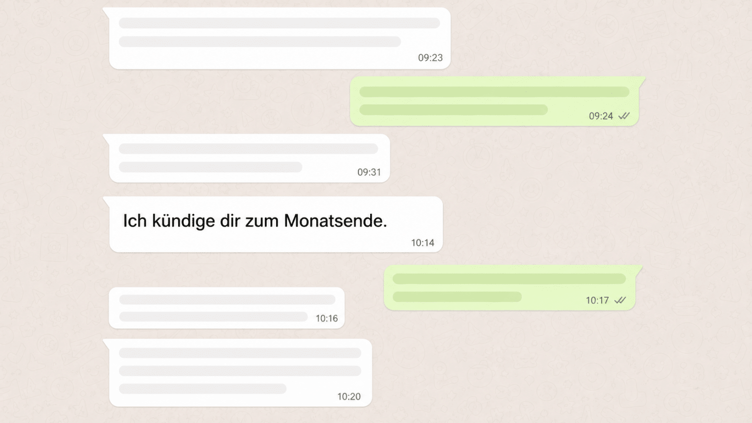 kuendigung mündlich whatsapp sms